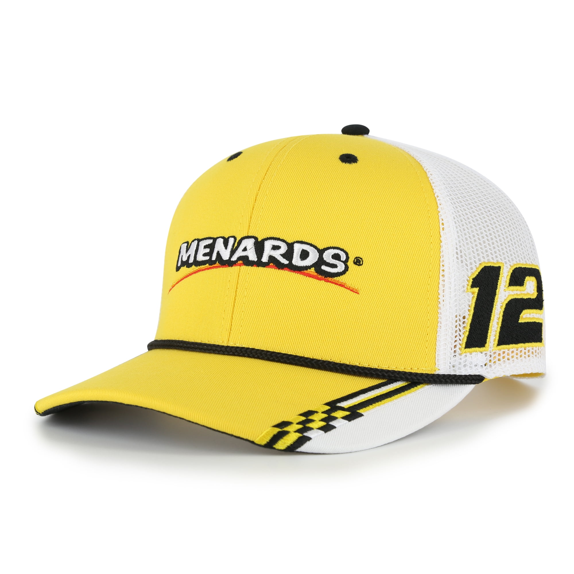 Pixel Rope Flash Game Men's The Game Yellow Ryan Blaney Checkered Bill Rope Adjustable Hat ...