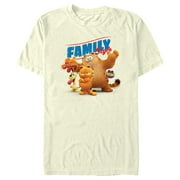 Men's The Garfield Movie Family Style Graphic Tee Beige 2X Large