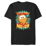 Men's The Garfield Movie It's All About Me-Ow Graphic Tee Black Medium