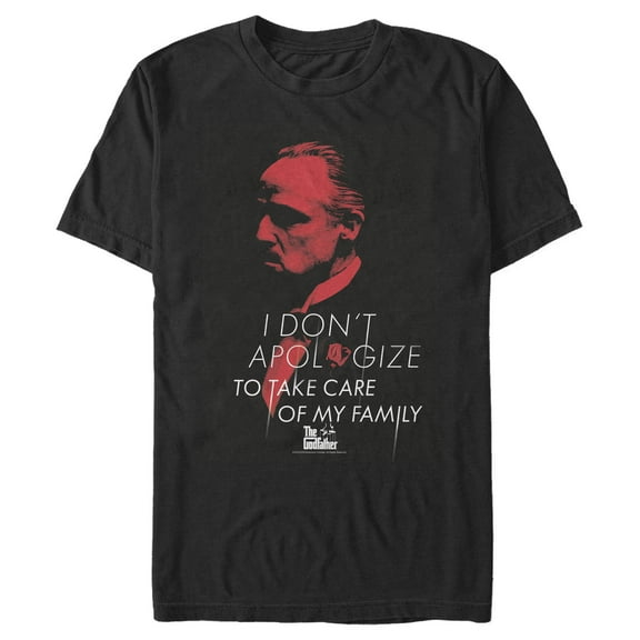 Men's The Godfather Corleone Family Quote Graphic Tee Black Small