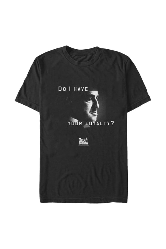 Men's The Godfather Corleone Loyalty Graphic Tee Black Large