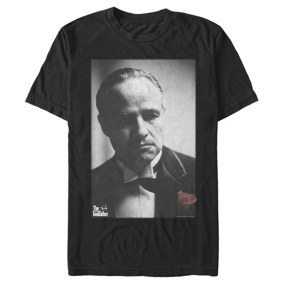 Men's The Godfather Don Corleone Portrait  Graphic Tee Black Small