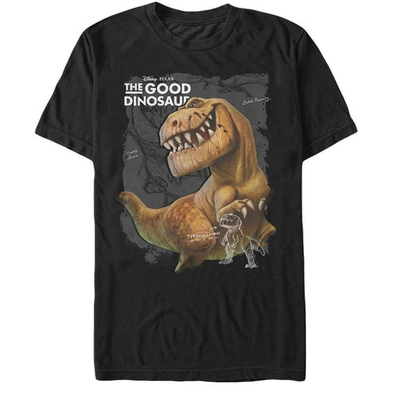 Men's The Good Dinosaur Butch Tyrannosaurus Rex Graphic Tee Black Large