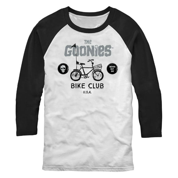 Men's The Goonies Bike Club Logo Baseball Graphic T-Shirt