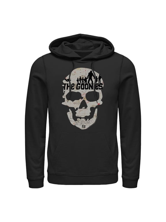 Men's The Goonies Skull Map Logo Pull Over Hoodie