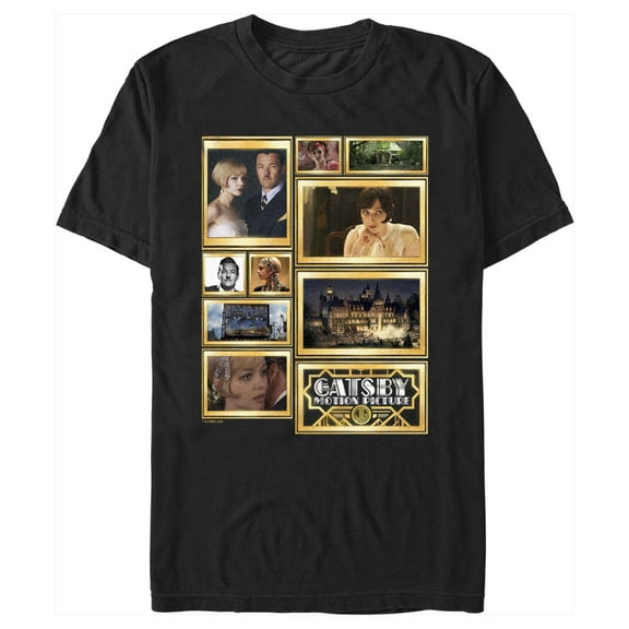 Men's The Great Gatsby Movie Scenes  Graphic Tee Black X Large