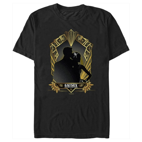Men's The Great Gatsby Silhouettes Poster Graphic Tee Black 2X Large