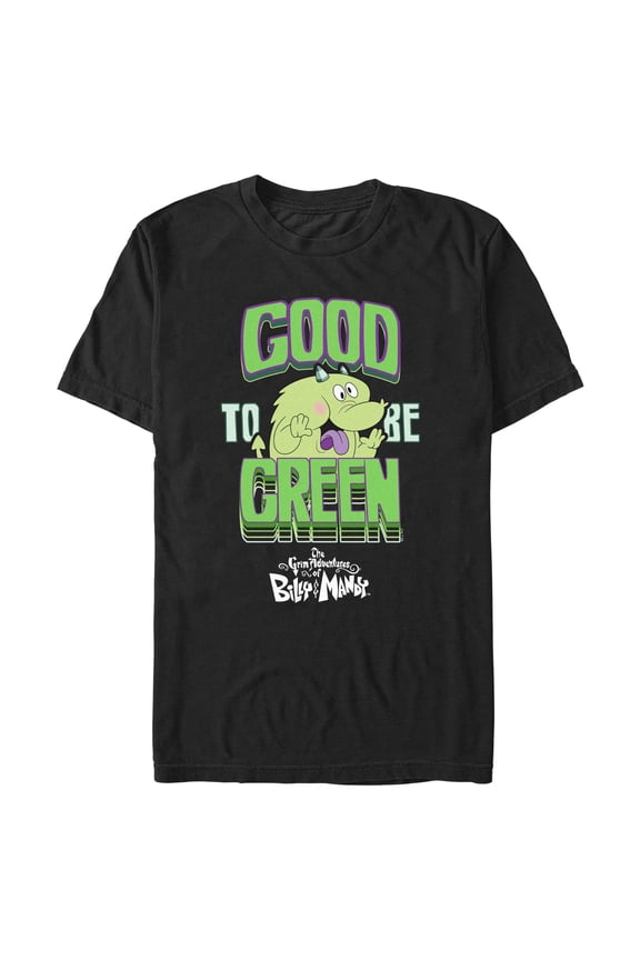 Men's The Grim Adventures of Billy & Mandy Good to Be Green Graphic Tee Black X Large