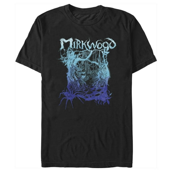 Men's The Hobbit: The Desolation of Smaug Mirkwood Metal Poster Graphic Tee Black 3X Large