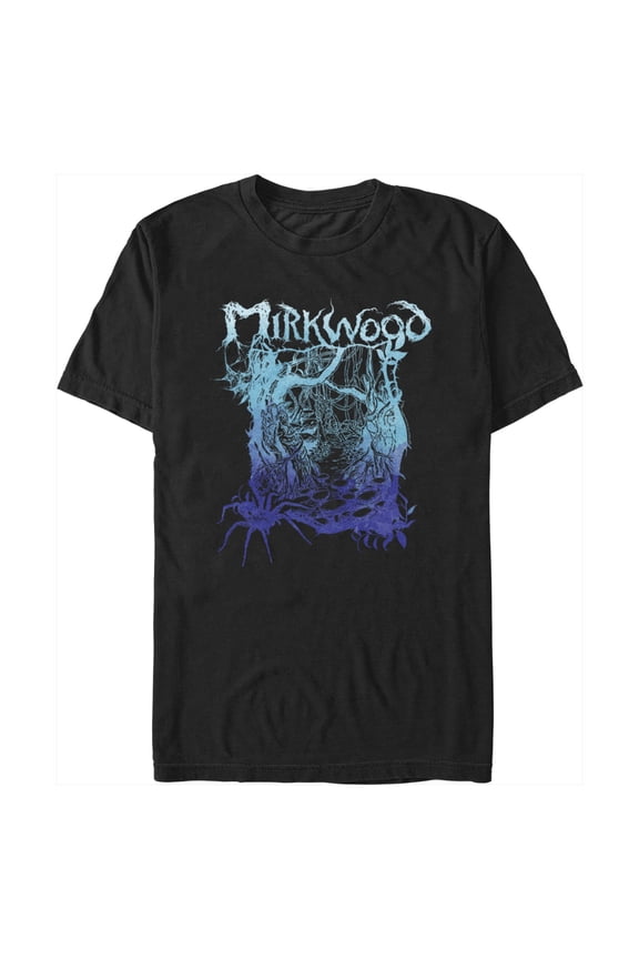 Men's The Hobbit: The Desolation of Smaug Mirkwood Metal Poster Graphic Tee Black 3X Large