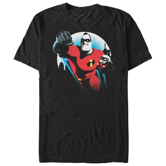 Men's The Incredibles 2 Dad to the Rescue  Graphic Tee Black 3X Large