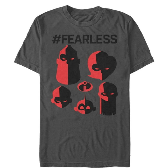 Men's The Incredibles 2 #Fearless Masks  Graphic Tee Charcoal Large