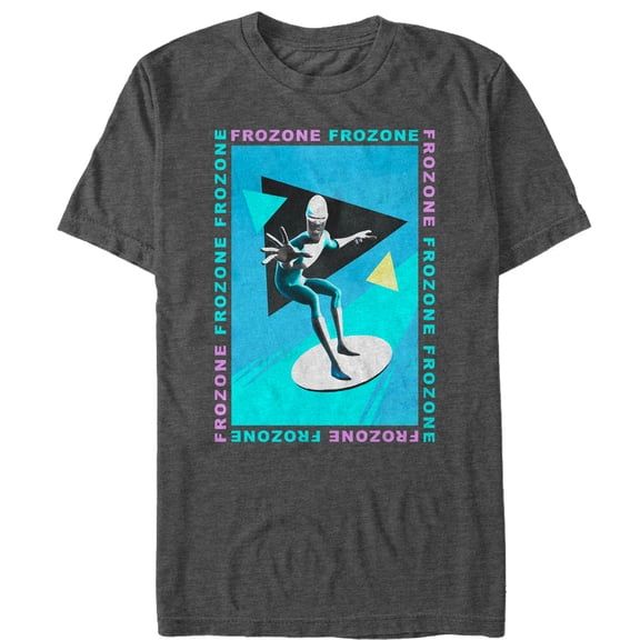 Men's The Incredibles 2 Frozone 90's Vibe Graphic Tee Charcoal Heather X Large