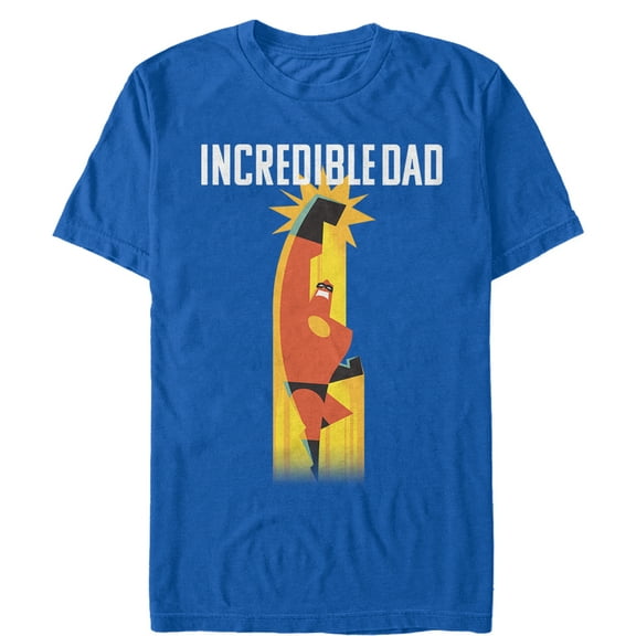 Men's The Incredibles 2 Incredible Dad Geometric  Graphic Tee Royal Blue Medium
