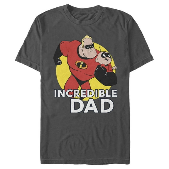 Men's The Incredibles 2 Jack-Jack and Mr. Incredible Best Dad Graphic Tee Charcoal Large
