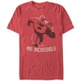 thumbnail image 1 of Men's The Incredibles 2 Mr. Incredible Ready  Graphic Tee Red Heather X Large, 1 of 4