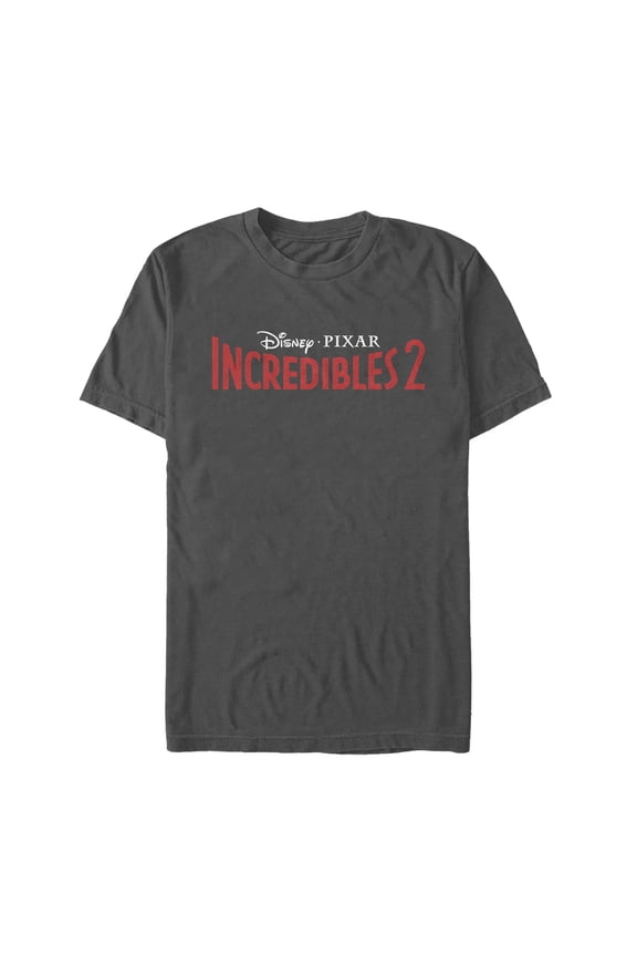 Men's The Incredibles 2 Title Logo Graphic Tee Charcoal X Large