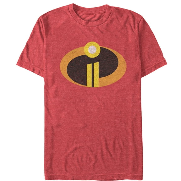 Men's The Incredibles 2 Vintage Logo Graphic Tee Red Heather Large
