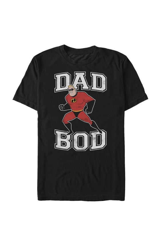 Men's The Incredibles Dad Bod Graphic Tee Black 2X Large