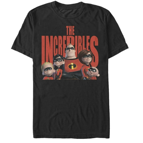 Men's The Incredibles Family Portrait  Graphic Tee Black X Large