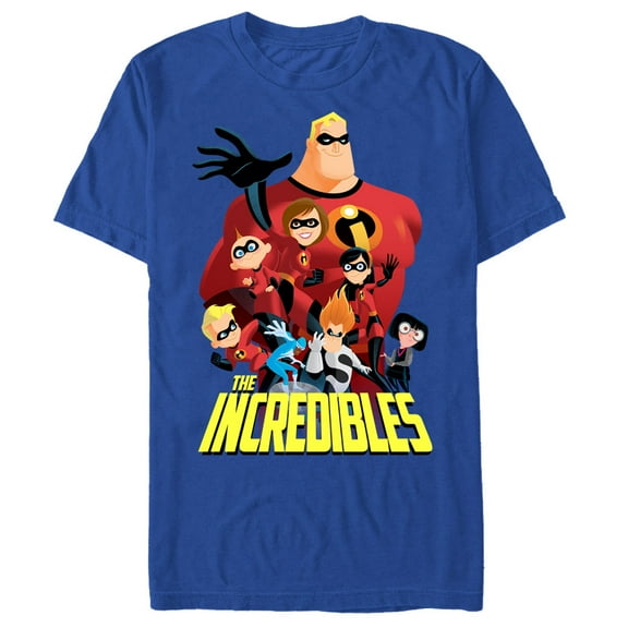 Men's The Incredibles Group Shot  Graphic Tee Royal Blue Medium