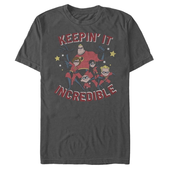 Men's The Incredibles Keepin' It Incredible Graphic Tee Charcoal 3X Large