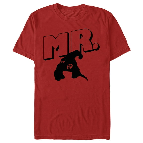 Men's The Incredibles Mr. Incredible Silhouette  Graphic Tee Red Large