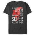 thumbnail image 1 of Men's The Incredibles Secret Identity  Graphic Tee Charcoal Heather 4X Large, 1 of 4