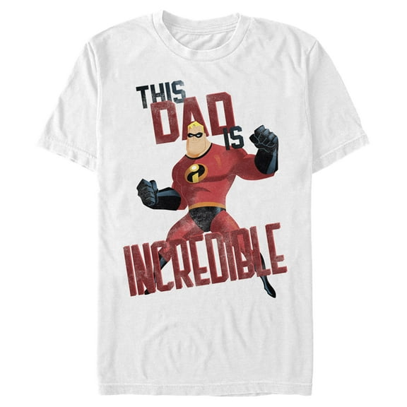 Men's The Incredibles This Dad is Incredible Graphic Tee White Large Tall