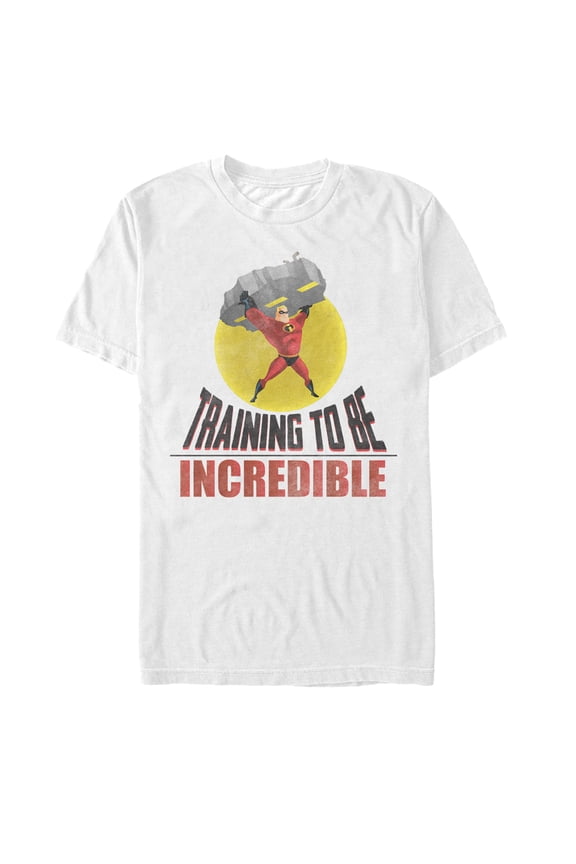 Men's The Incredibles Training to Be Incredible  Graphic Tee White Large