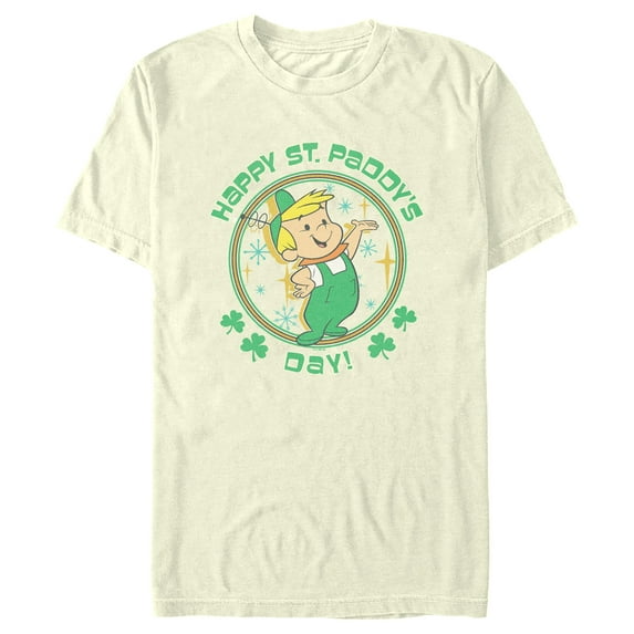 Men's The Jetsons Elroy Happy St. Paddy's Day Graphic Tee Beige 3X Large