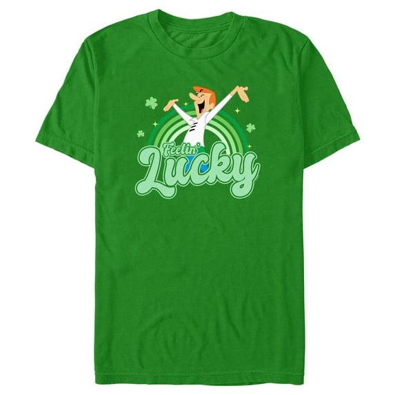 Men's The Jetsons George Feelin' Lucky Graphic Tee Kelly Green Small
