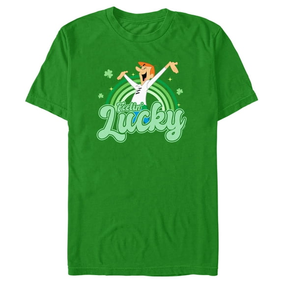 Men's The Jetsons George Feelin' Lucky Graphic Tee Kelly Green X Large