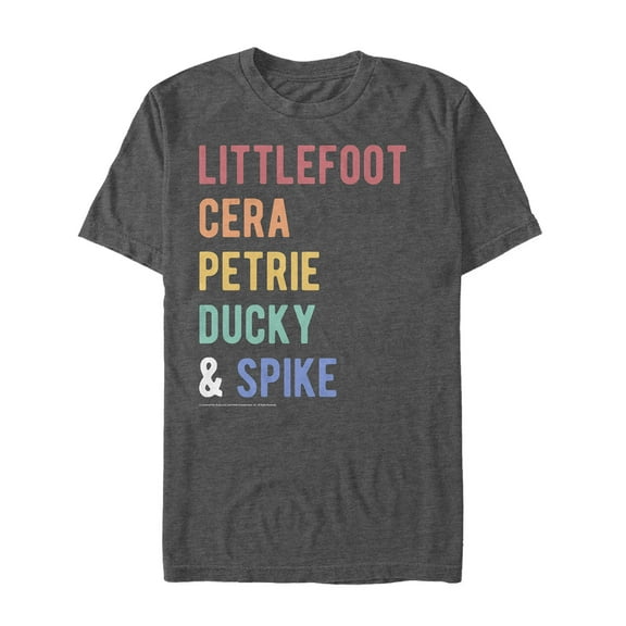 Men's The Land Before Time Best Friend Names Graphic Tee Charcoal Heather Large