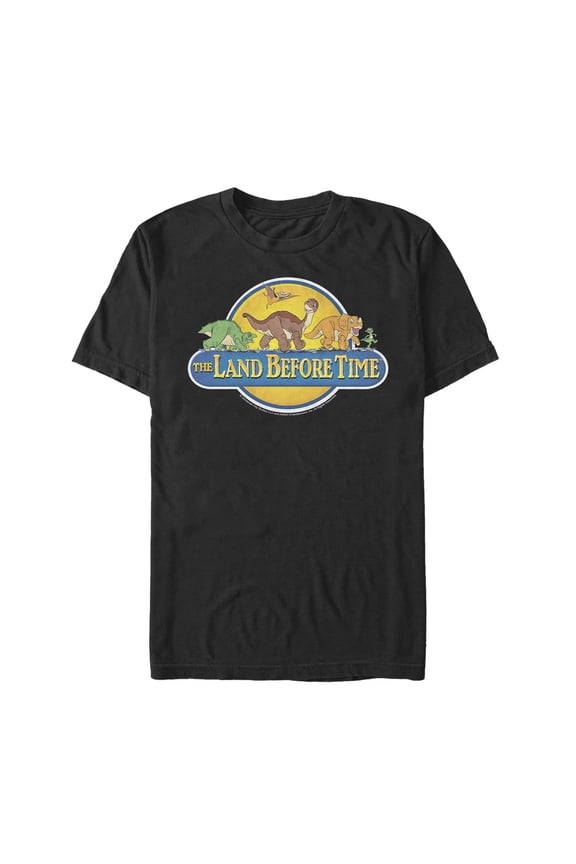 Men's The Land Before Time Character Title Graphic Tee Black Medium