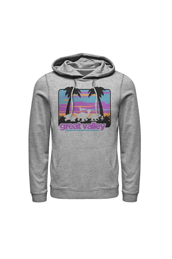 Men's The Land Before Time Retro Great Valley Pull Over Hoodie Athletic Heather Medium