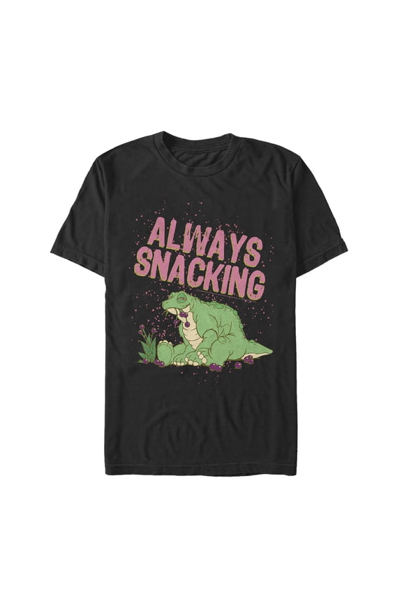 Men's The Land Before Time Snacking Spike Graphic Tee Black Large