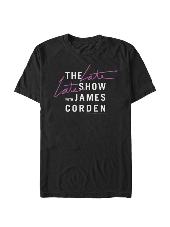 Men's The Late Late Show with James Corden Classic Logo Graphic Tee Black Medium