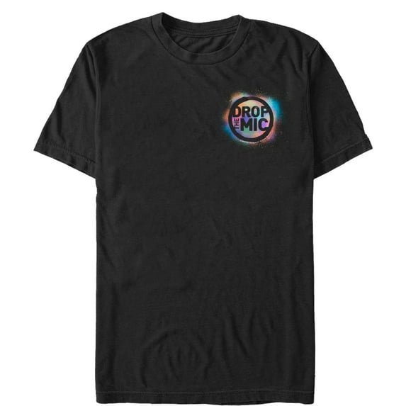 Men's The Late Late Show with James Corden Drop the Mic Badge Graphic Tee Black X Large