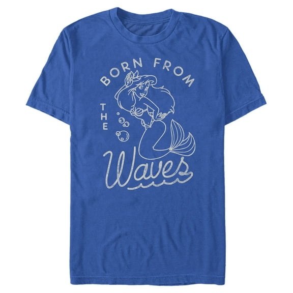 Men's The Little Mermaid Ariel Born From the Waves  Graphic T-Shirt
