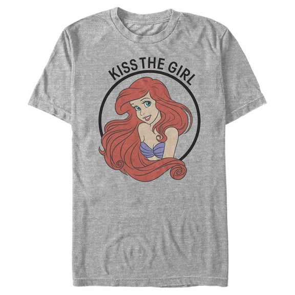 Men's The Little Mermaid Ariel Kiss the Girl  Graphic T-Shirt