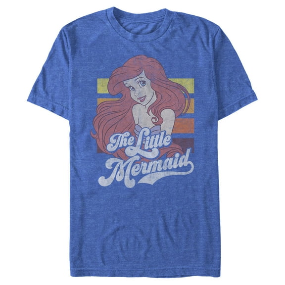 Men's The Little Mermaid Ariel Retro Distressed Logo  Graphic T-Shirt