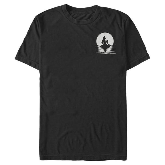 Men's The Little Mermaid Ariel Small Silhouette  Graphic T-Shirt