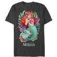 thumbnail image 1 of Men's The Little Mermaid Artistic Ariel  Graphic Tee Charcoal Heather 5X Large, 1 of 4