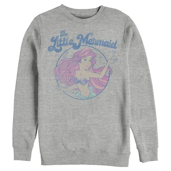 Men's The Little Mermaid Distressed Ariel Portrait Sweatshirt