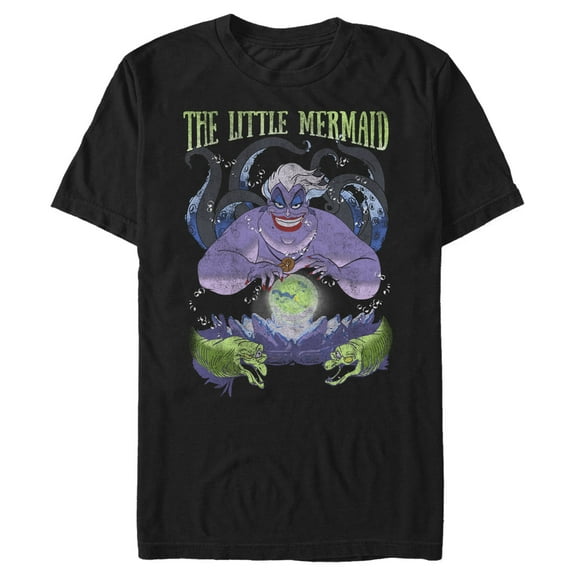 Men's The Little Mermaid Distressed Ursula Poster Graphic T-Shirt