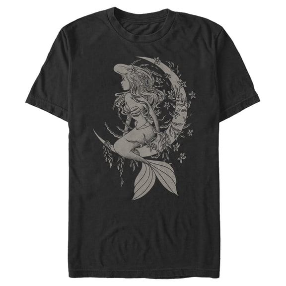 Men's The Little Mermaid Dreamy Ariel Graphic Tee Black Small