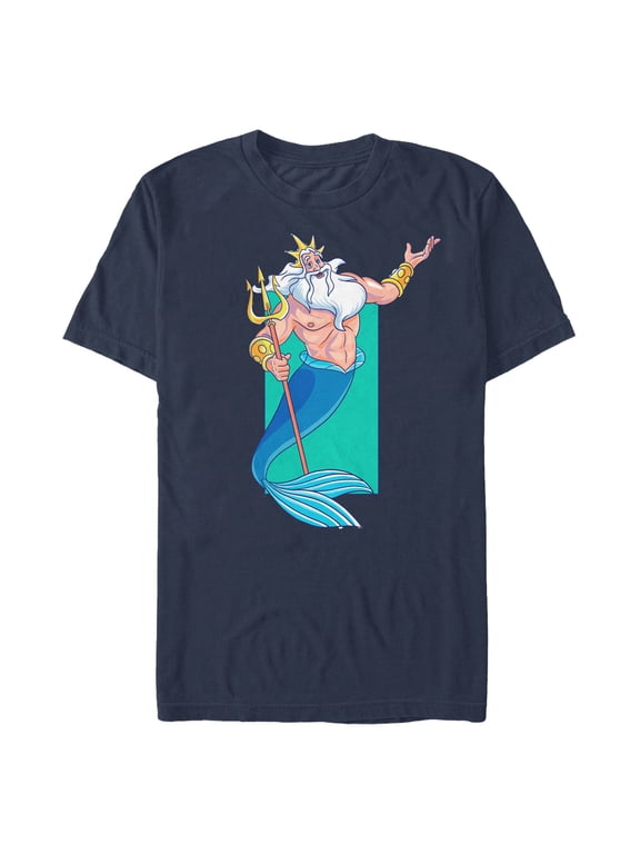 Men's The Little Mermaid King Triton Portrait Graphic T-Shirt