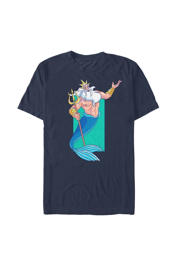 Men's The Little Mermaid King Triton Portrait Graphic T-Shirt