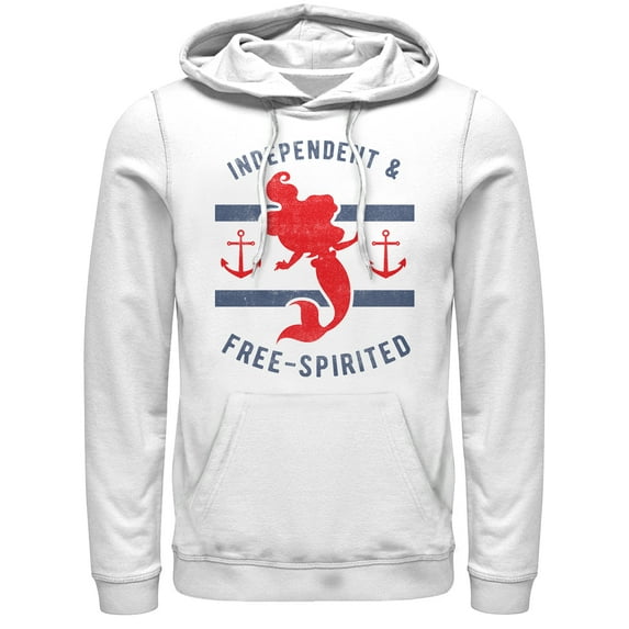 Men's The Little Mermaid Nautical Spirit Pull Over Hoodie White 3X Large